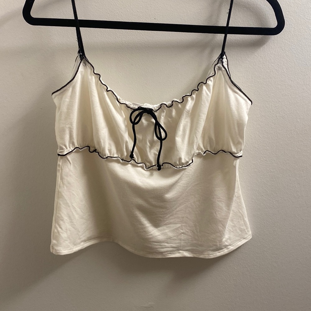 Reformation White Glory Knit Top size Large